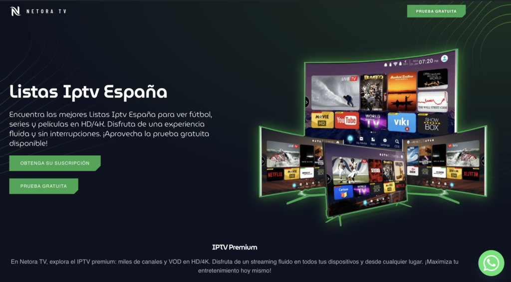 Revisión de NetoraTV (Nuestra Mejor Elección de IPTV España 12 Meses en 2025) 6 IPTV España 12 meses